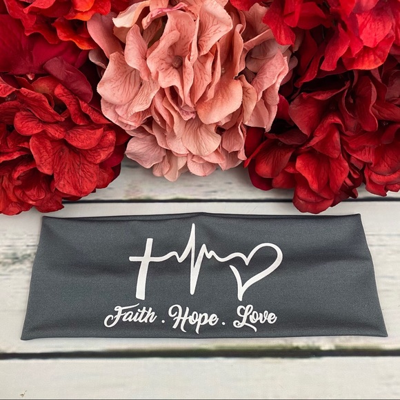 Faith Hope Love Nurse Heartbeat Headband for Masks - Picture 5 of 16